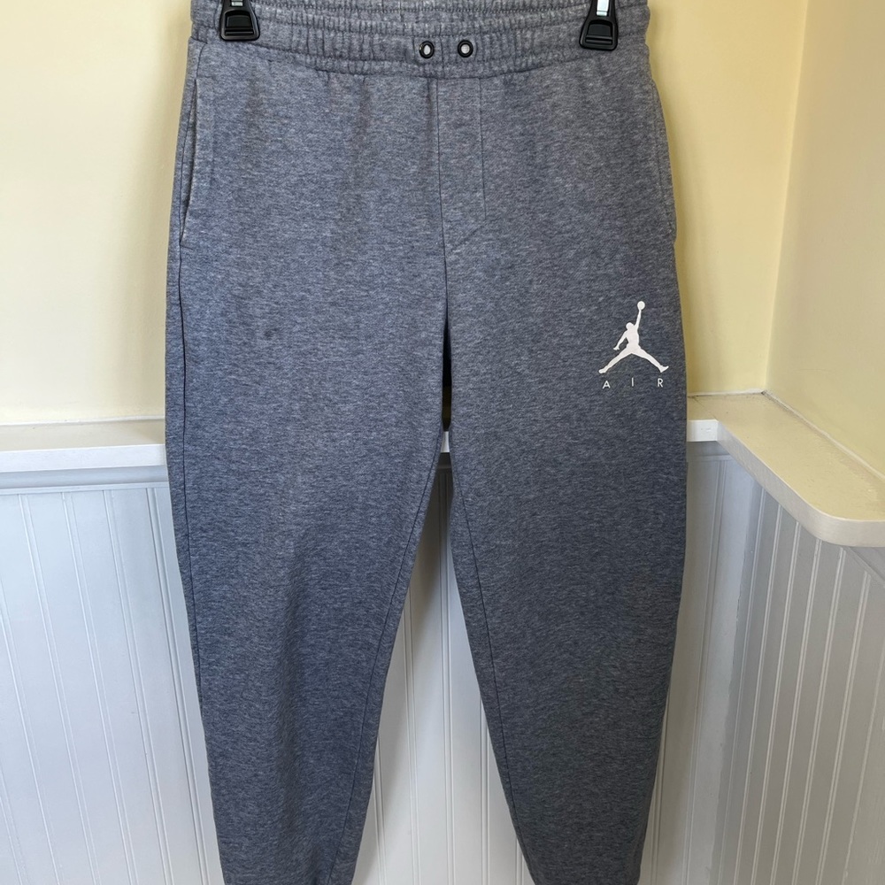 GREY YOUTH LARGE AIR JORDAN SWEATPANTS